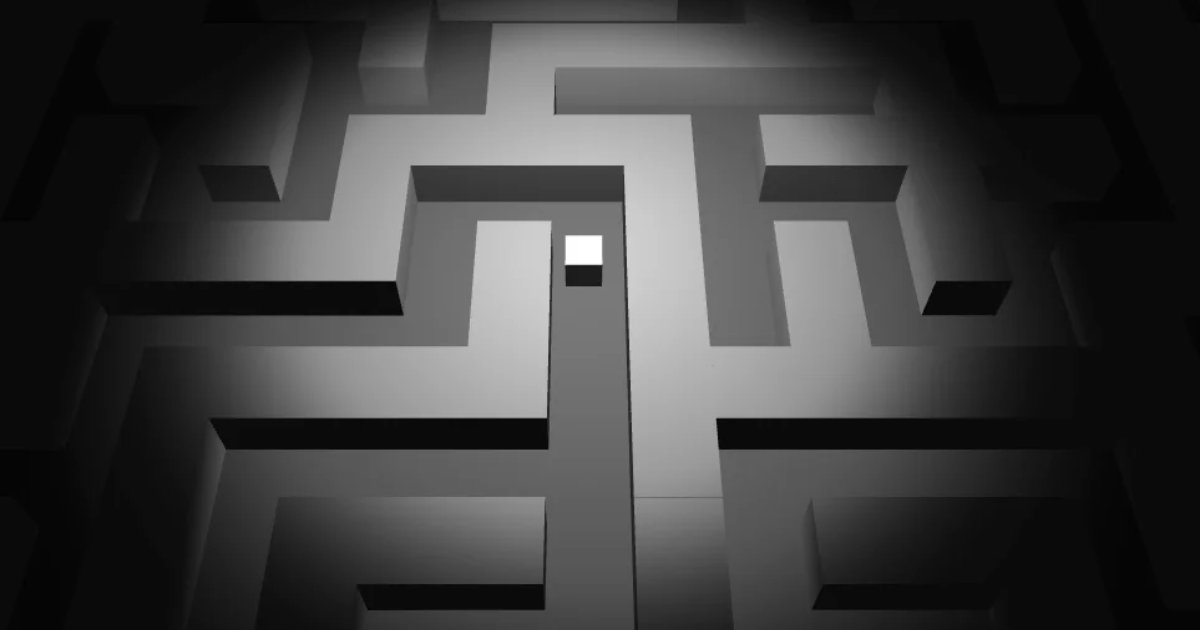 Screenshot of Monochromaze: Minimalist black-and-white puzzle adventure. Navigate atmospheric mazes and solve spatial challenges — a contemplative game for fans of Limbo and Monument Valley.