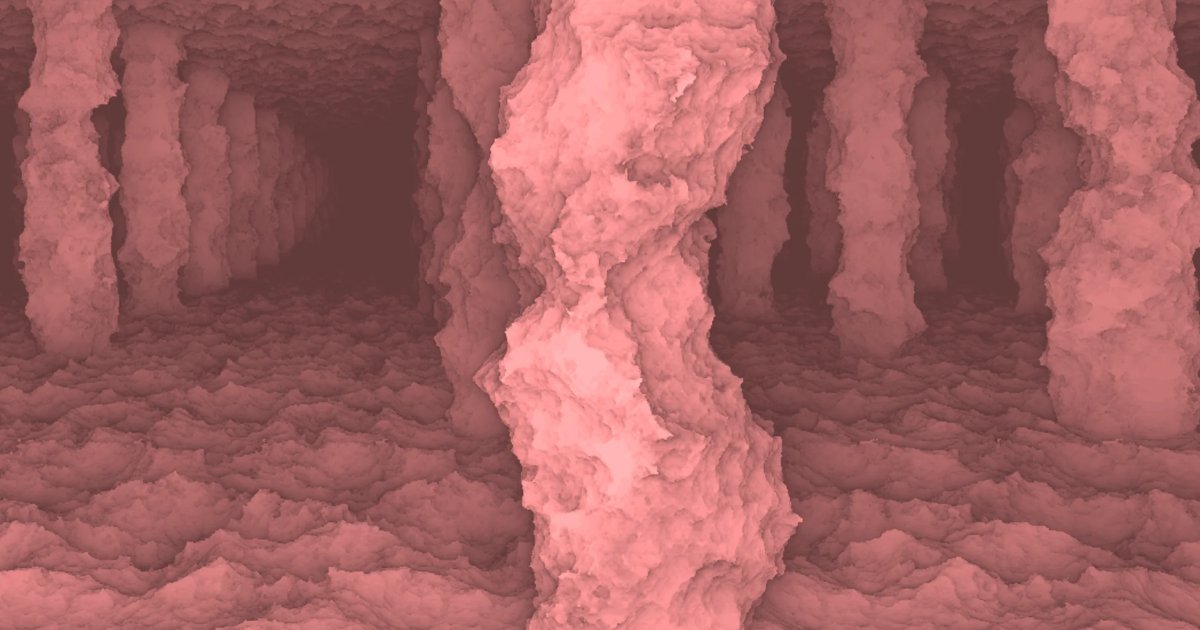 Screenshot of Column Cascade: Infinite fractal column explorer. Navigate endless recursive architectural structures — a Mandelbrot-inspired journey through mathematical architecture.