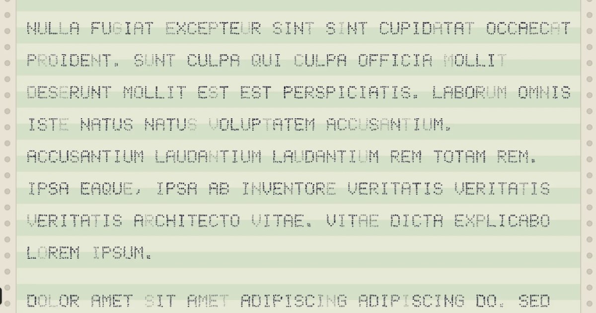 Screenshot of Paper Jam: Dot matrix printer simulator with 9-pin printing, RSS feeds, image-to-ASCII conversion, and authentic sounds — a faithful recreation of 1980s impact printing.