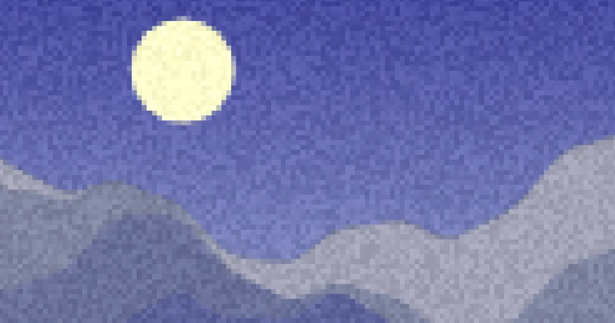 Screenshot of Rolling Hills: Infinite pixelated landscape generator. Travel across procedural rolling hills and blocky terrain — a voxel-style endless journey for ambient displays.