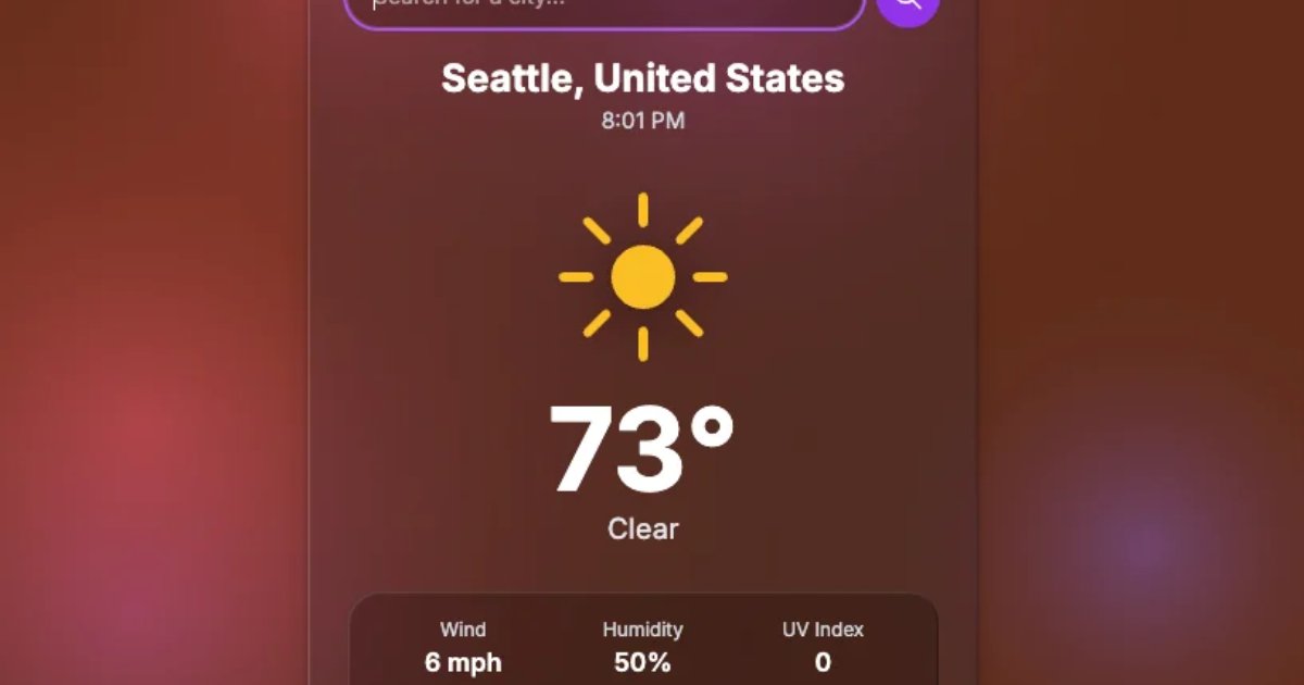 Screenshot of Weather or Not: Hyper-local weather forecast tool. Detailed current conditions and multi-day predictions for your exact GPS coordinates — fast, private, no tracking.