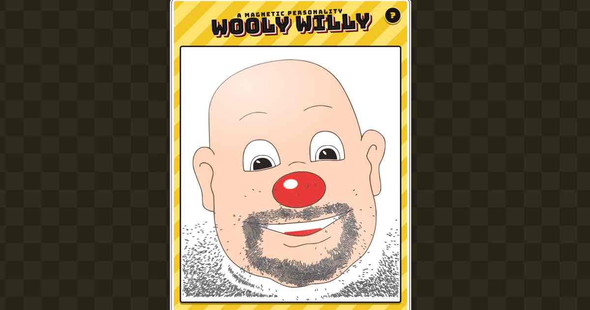 Screenshot of Wooly Willy: The classic 1955 magnetic drawing toy reimagined in your browser, with real iron-filing physics. Draw hair, beards, eyebrows. Upload any face. Save and share.